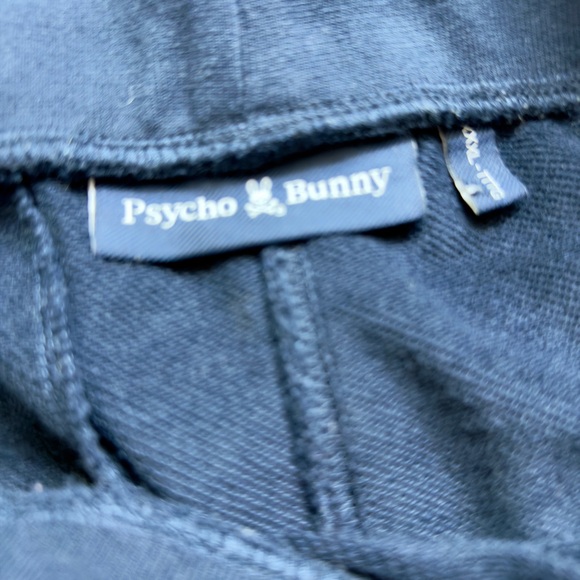 Psycho Bunny Auguste Joggers Evening Blue 100% Cotton $125 Drawstring Cuffs XXL - Picture 5 of 5